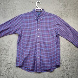 Ralph Lauren Shirt Mens Medium Plaid Classic Fit Button Down Long Sleeve